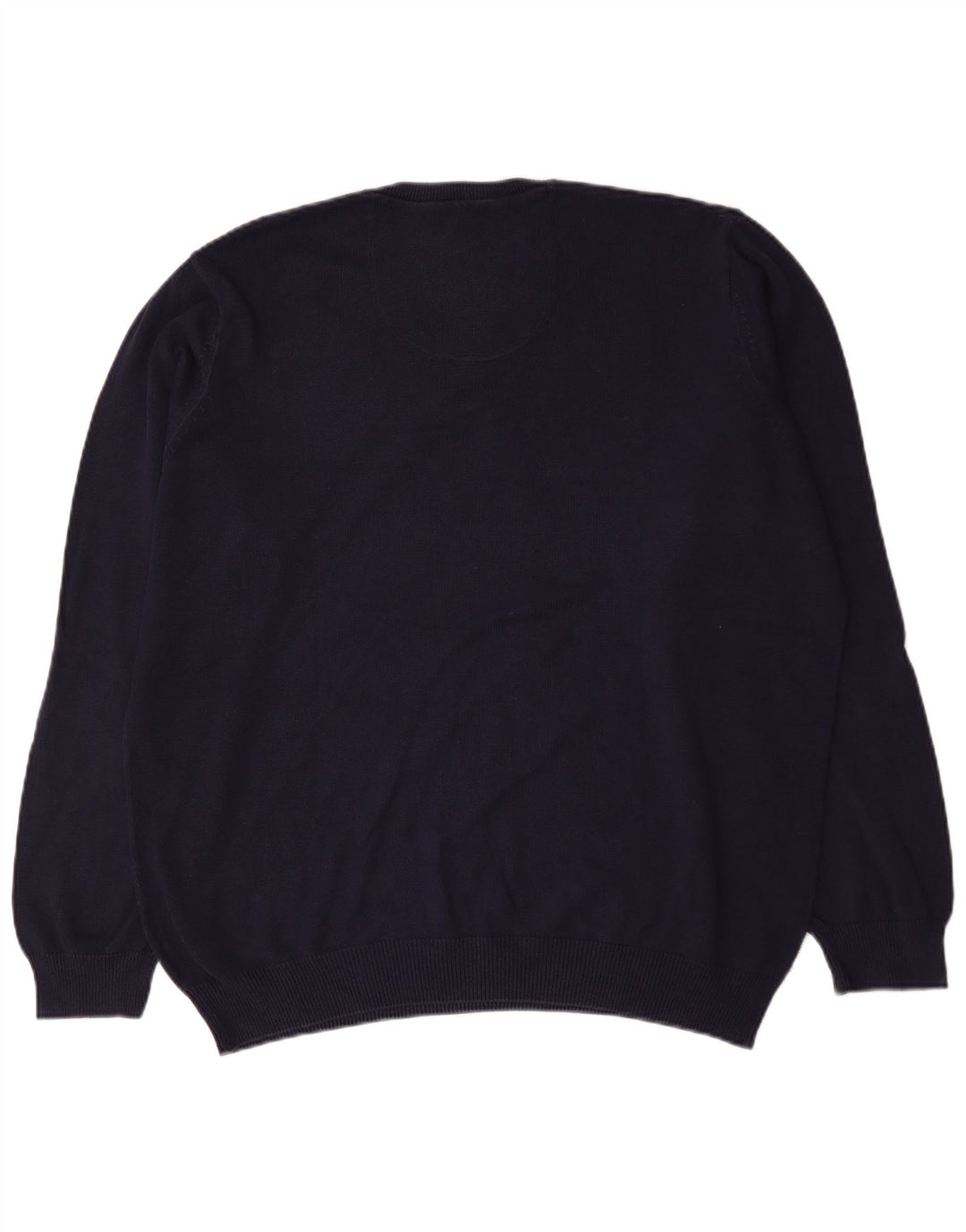 Marks & Spencer Herren-Pullover, reguläre Passform, V-Ausschnitt, XL, marineblau, Baumwolle