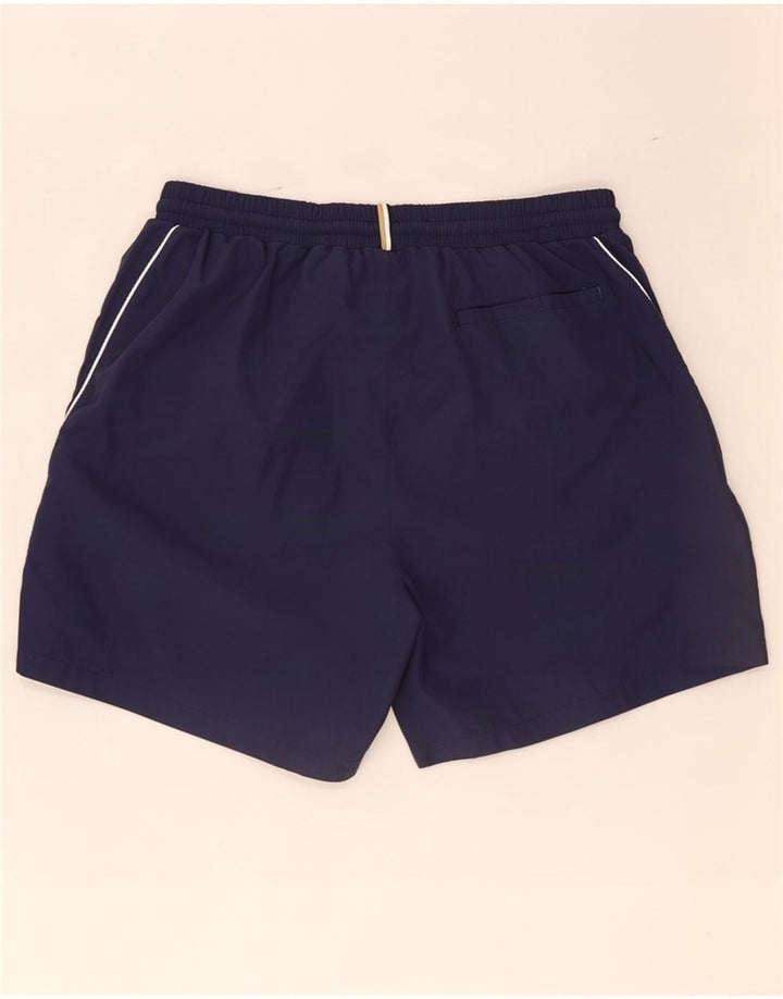 Hugo Boss Herren-Sportshorts mit Grafik, groß, marineblaues Polyester