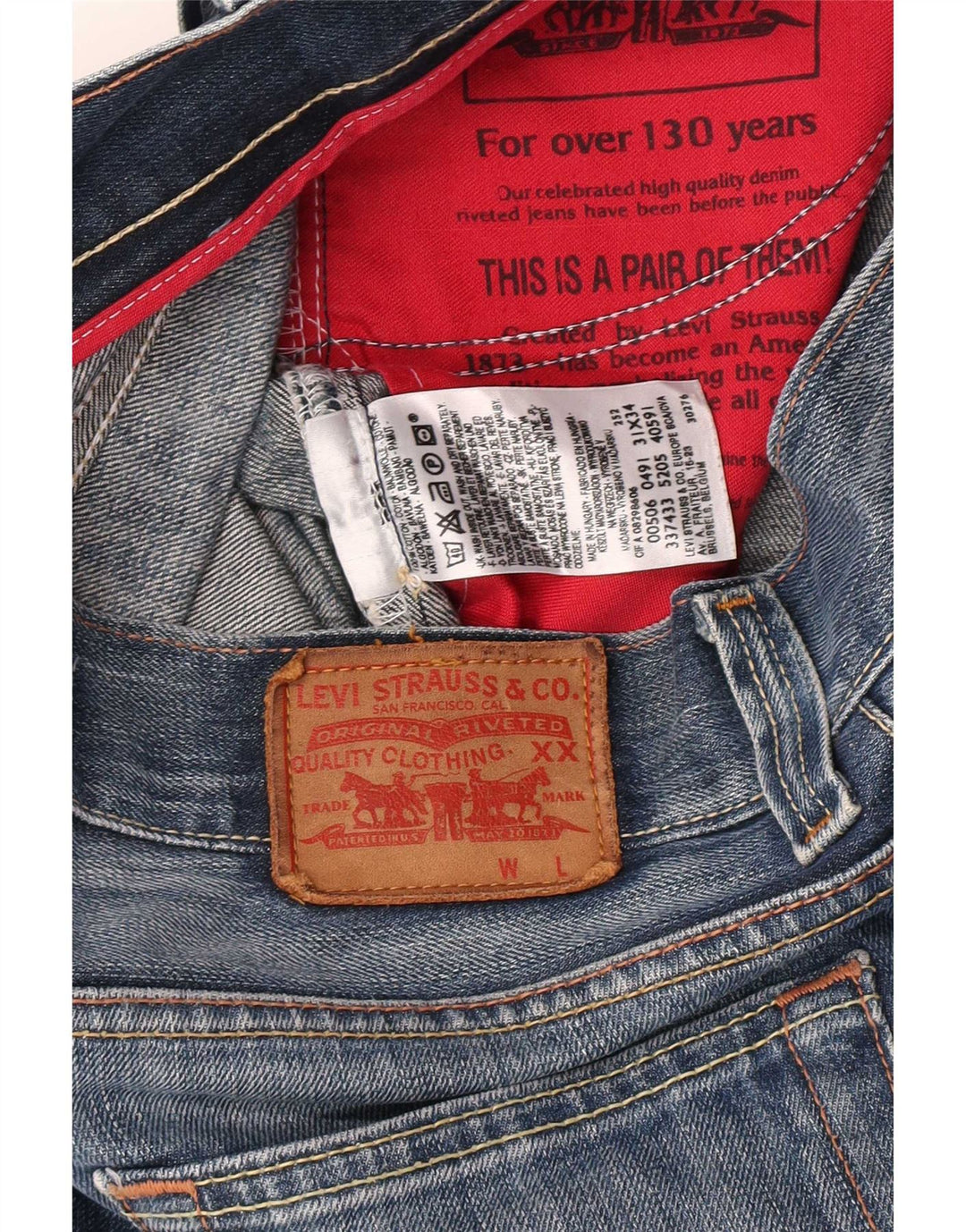 Levi's Herren 506 Denim Shorts W31 Mittelblaue Baumwolle