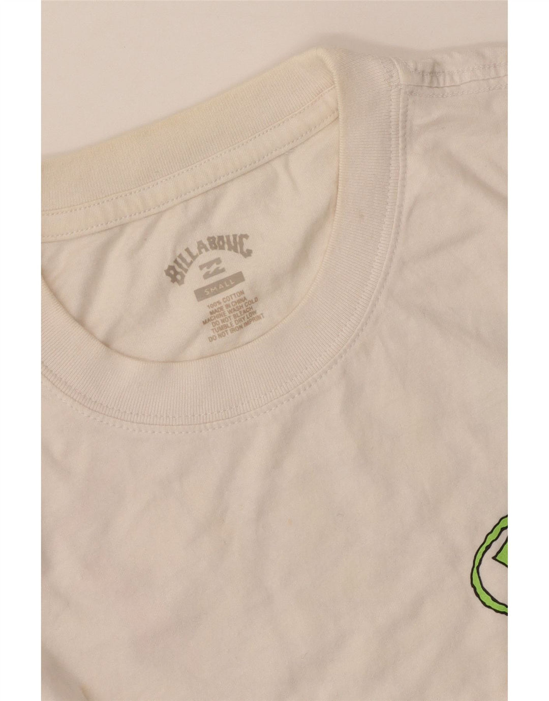 Billabong Herren-T-Shirt mit Grafik, Größe S, weiße Baumwolle