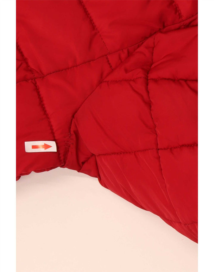 Colmar Wattierte Jungenjacke mit Kapuze, 15–16 Jahre, 2XL, rotes Polyester
