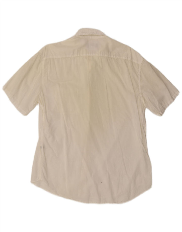 Armani Jeans Herren Kurzarmhemd Mittelweiß