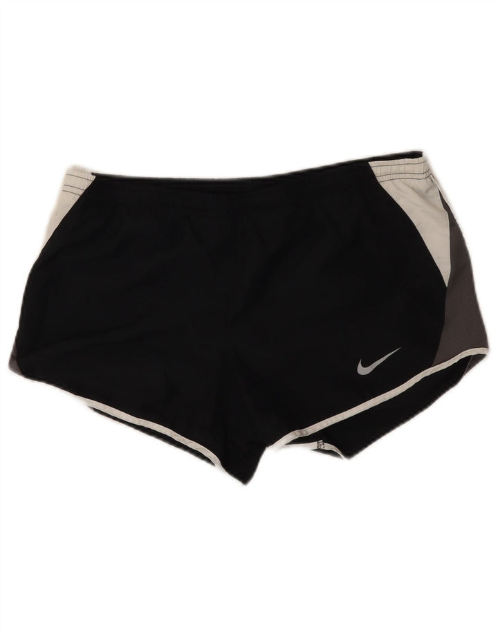 Nike Damen Dri Fit Sport Shorts UK 10 Small Schwarz Polyester