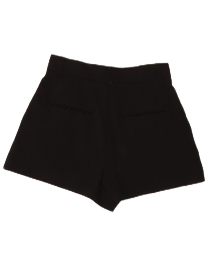 Zara Damen Hotpants mit hoher Taille, Größe S, W26, Schwarz, Polyester