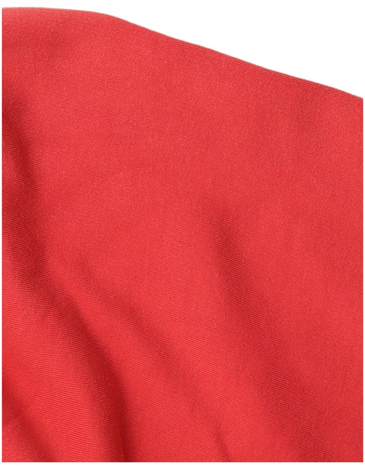 Uncle Sam Herren-Kapuzenpullover mit grafischem Reißverschluss, mittelrote Baumwolle