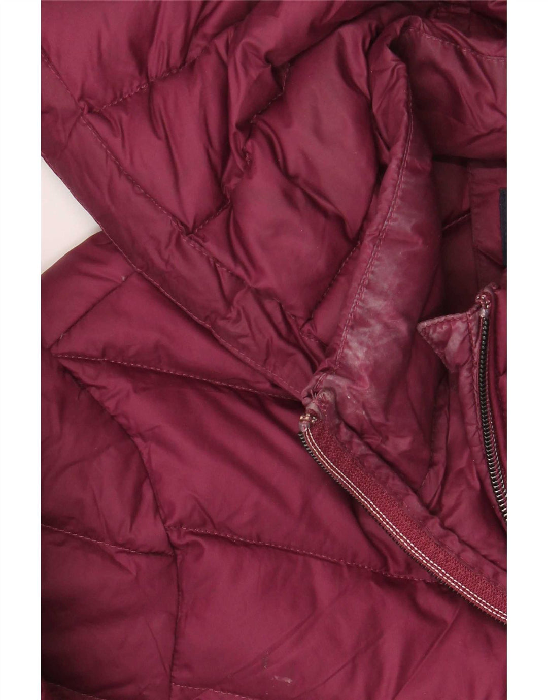 Marks & Spencer Wattierter Damenmantel mit Kapuze, UK 12, mittleres Burgunderrot, Polyamid