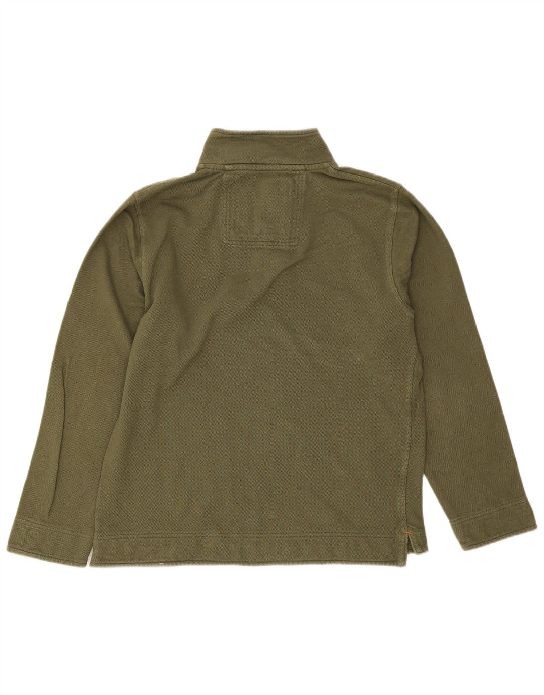 Crew Clothing Herren-Sweatshirt mit Reißverschluss am Hals, mittlere Khaki-Baumwolle
