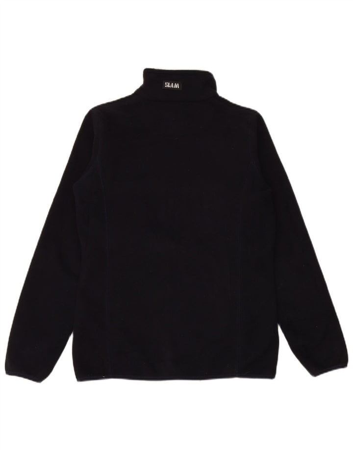 SLAM Womens Fleece Jacket UK 10 Small Navy Blue Polyester