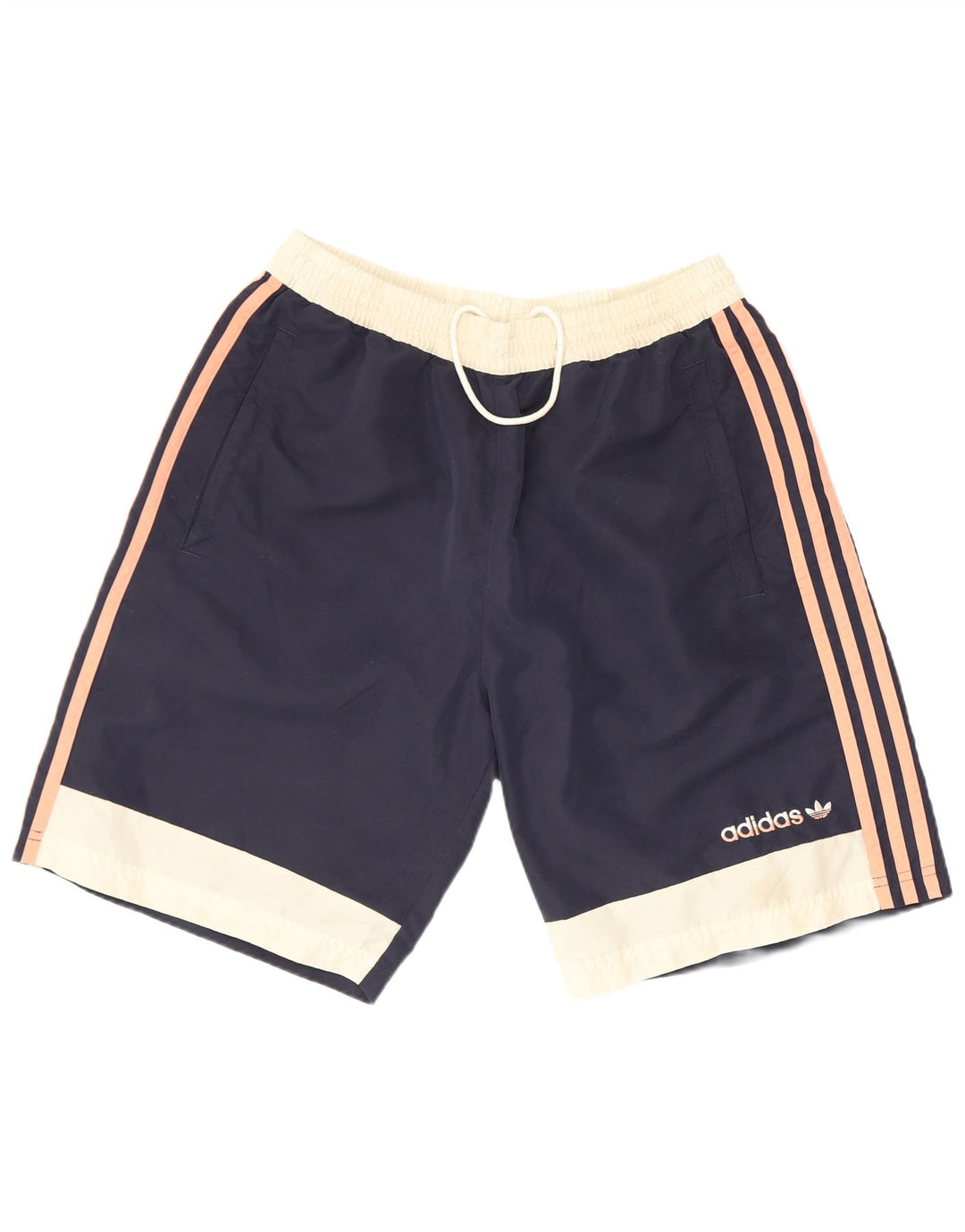 Adidas Herren-Badeshorts, mittelgroß, marineblau, Colourblock-Polyester