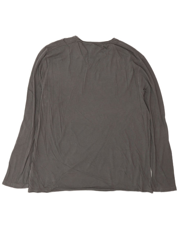 NAPAPIJRI Herren Geographic Graphic Top Langarm 3XL Grau Baumwolle