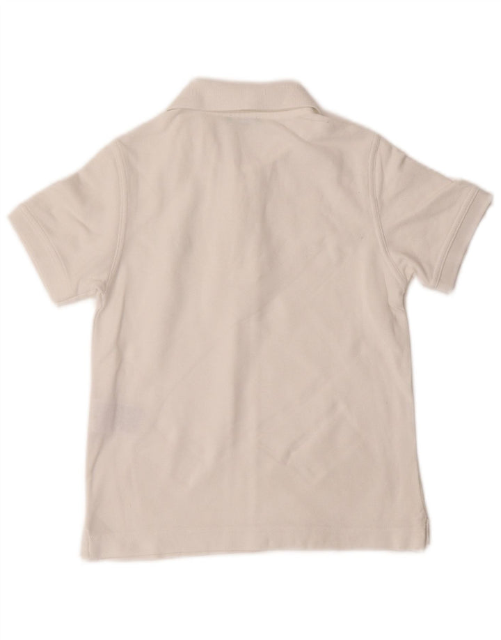 Benetton Jungen-Poloshirt, 6–7 Jahre, Größe S, weiße Baumwolle