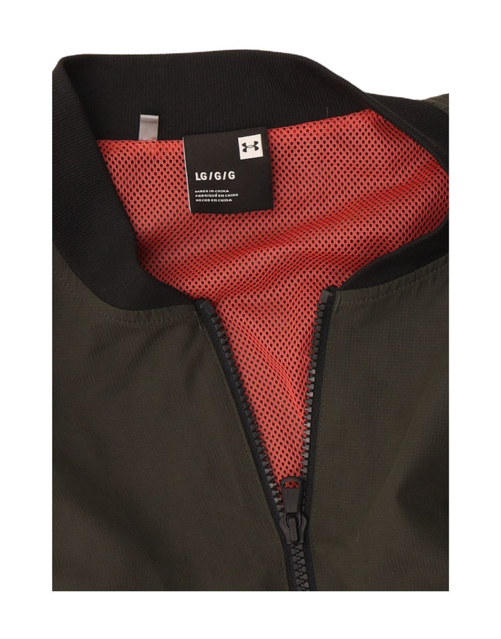 Under Armour Herren Bomberjacke mit Grafik, UK 40, Größe L, Khaki