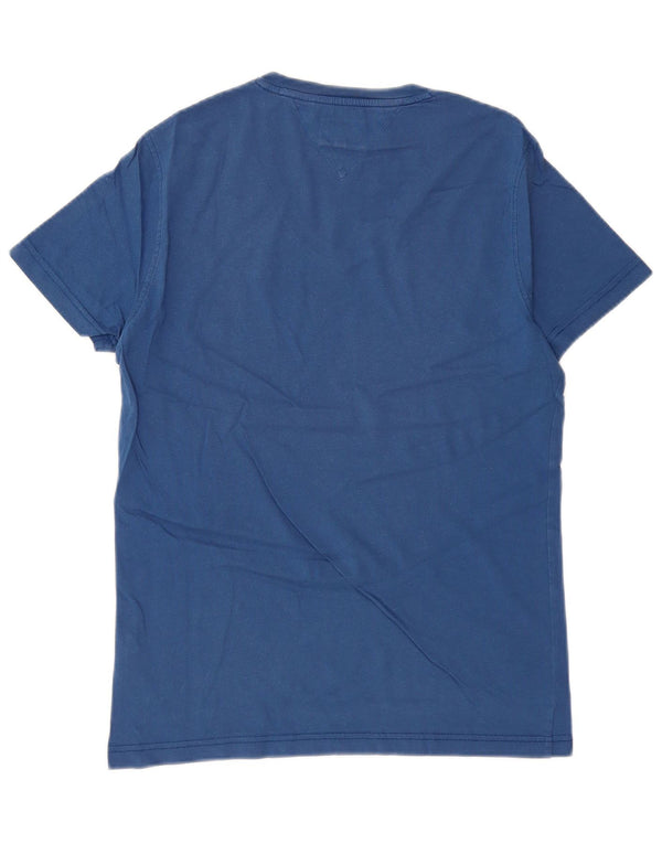TOMMY HILFIGER Herren T-Shirt Top mittelblaue Baumwolle