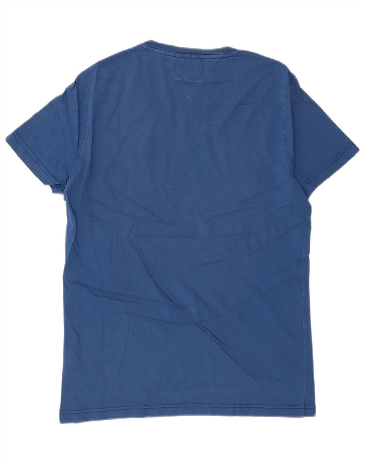 TOMMY HILFIGER Herren T-Shirt Top mittelblaue Baumwolle