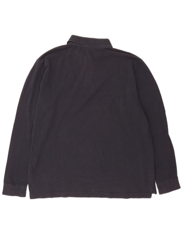 Kappa Herren Langarm-Poloshirt XL Marineblau Baumwolle