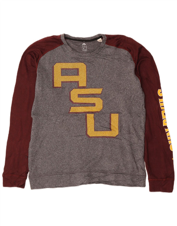 Adidas Herren Arizona State Sun Devils Sweatshirt Pullover Large Grau