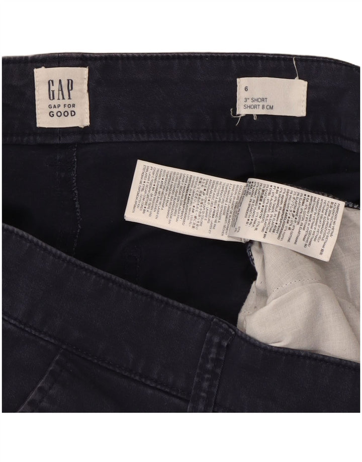 Gap Damen Chino-Shorts US 6 Medium W30 Marineblaue Baumwolle