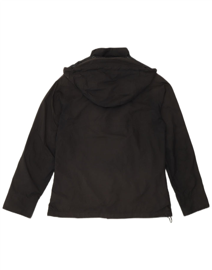 Rohan Womens Hooded Loose Fit Rain Jacket UK 10 Small Black Polyamide