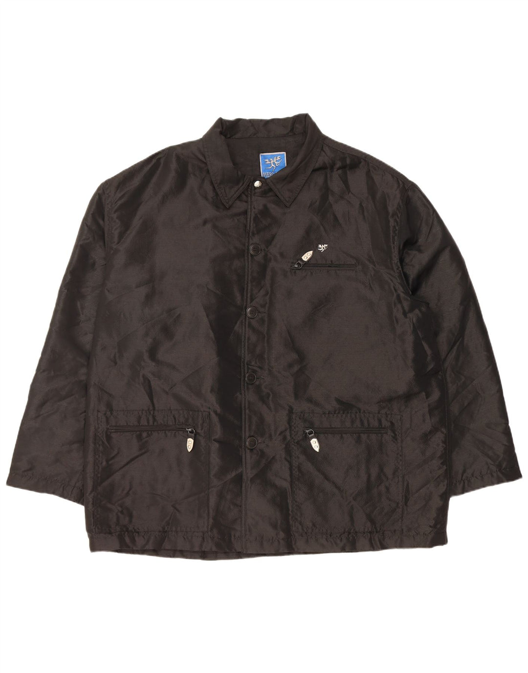 PIERO GUIDI Herren Utility Jacke UK 42 XL Schwarz Nylon