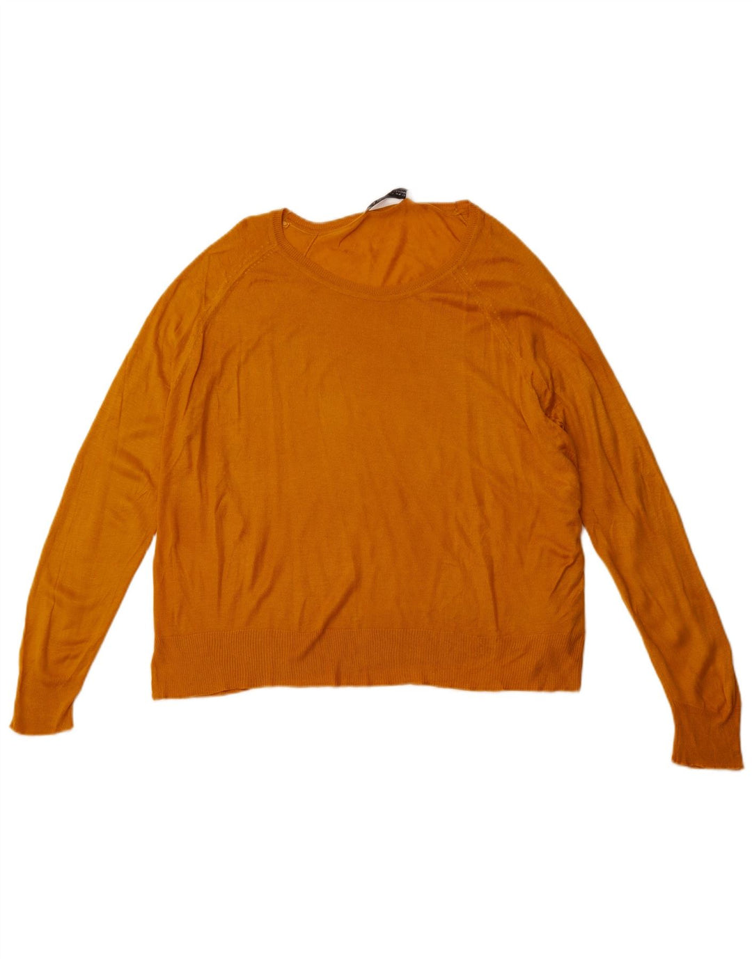 ZARA Damen-Pullover mit U-Boot-Ausschnitt, Gr. 18, XL, Orange, Synthetik