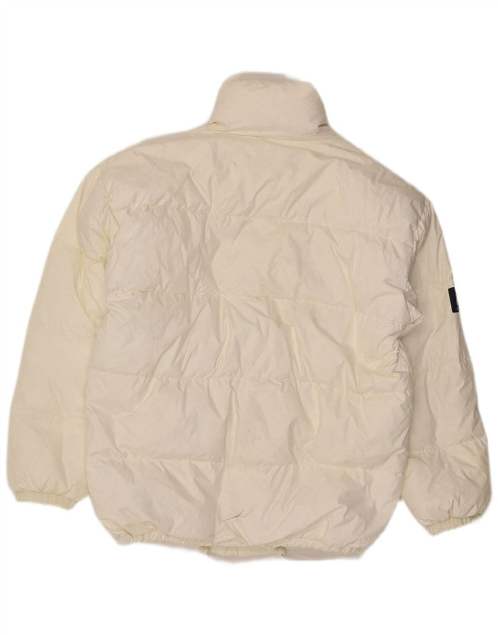 John F Gee Herren Wattierte Jacke UK 40 Large Weiß Polyamid