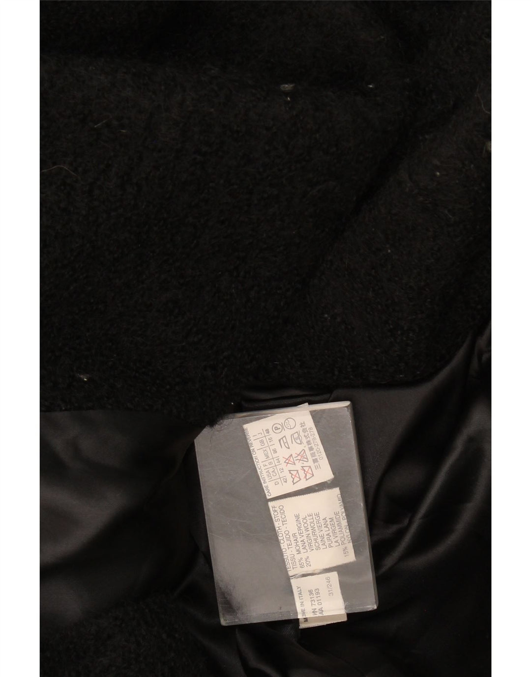 Marella Damenmantel UK 16 Large Schwarz Mohair