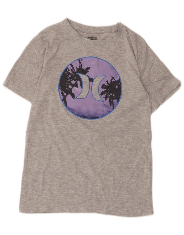 Hurley Grafik-T-Shirt für Jungen, 12–13 Jahre, graue Baumwolle