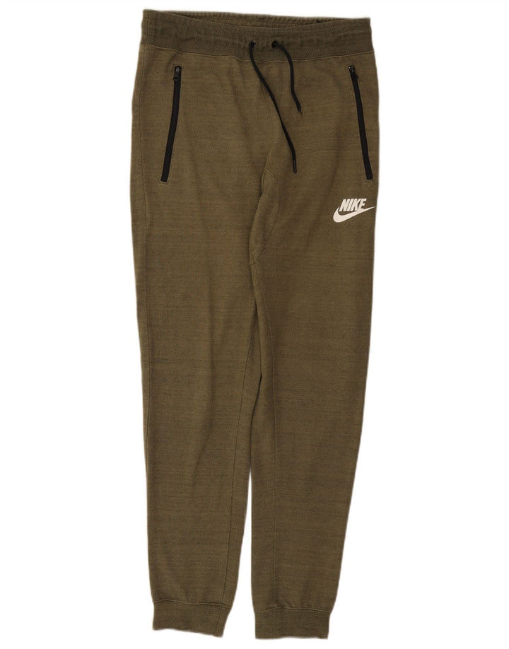 Nike Herren-Trainingshose, Jogginghose, Größe S, Khaki, Baumwolle