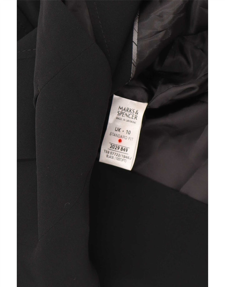 Marks & Spencer Damen-Zweireiher-Blazer, Gr. 10, Größe S, Schwarz