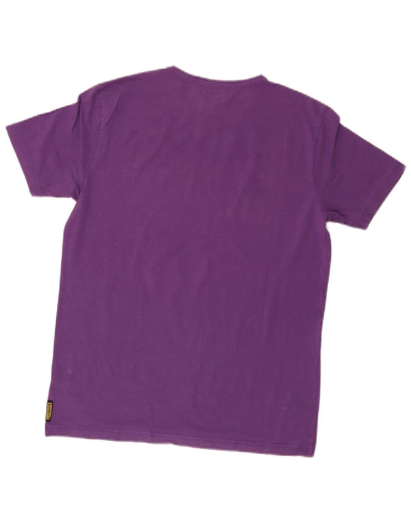 Armani Jeans Damen Grafik T-Shirt Top UK 20 2XL Lila Baumwolle