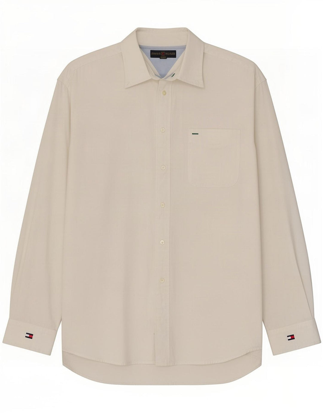 Tommy Hilfiger Herrenhemd, groß, weiße Baumwolle