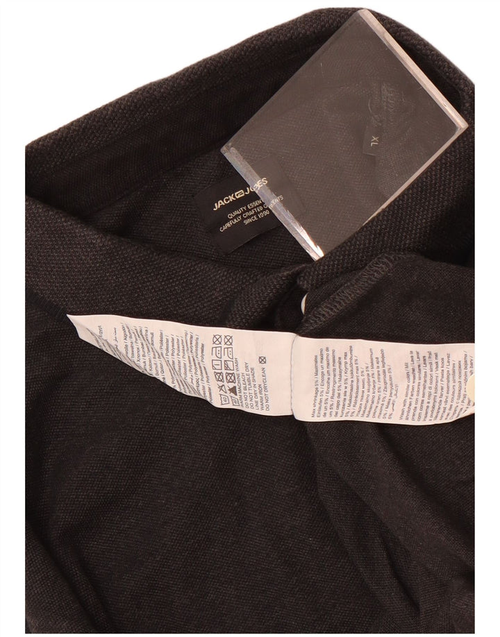 Jack & Jones Herren Poloshirt XL Schwarz Baumwolle
