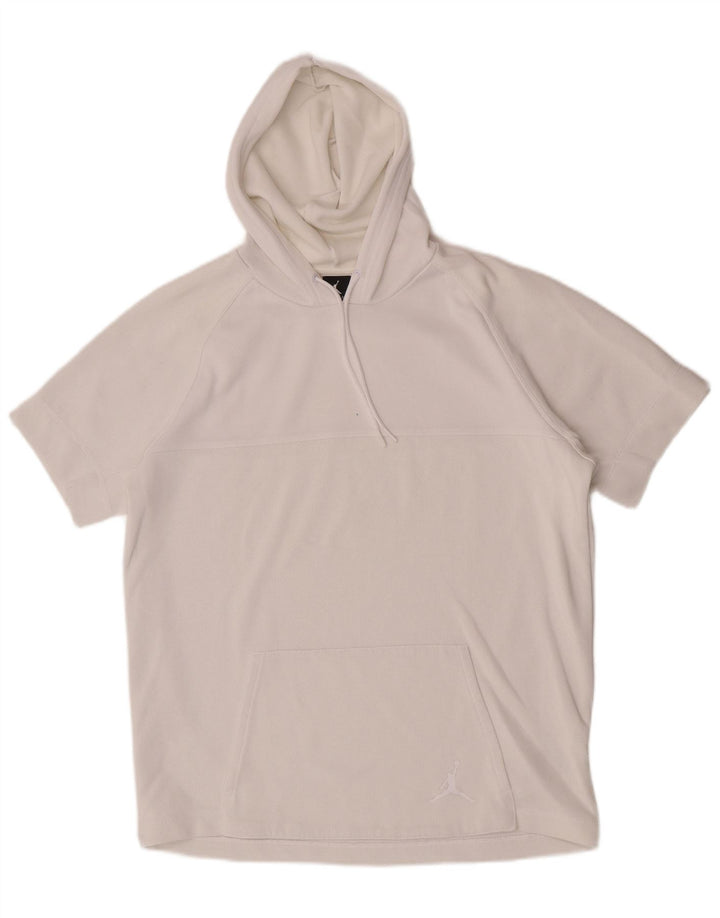 Jordan Herren-T-Shirt mit Kapuze, mittelweiße Baumwolle