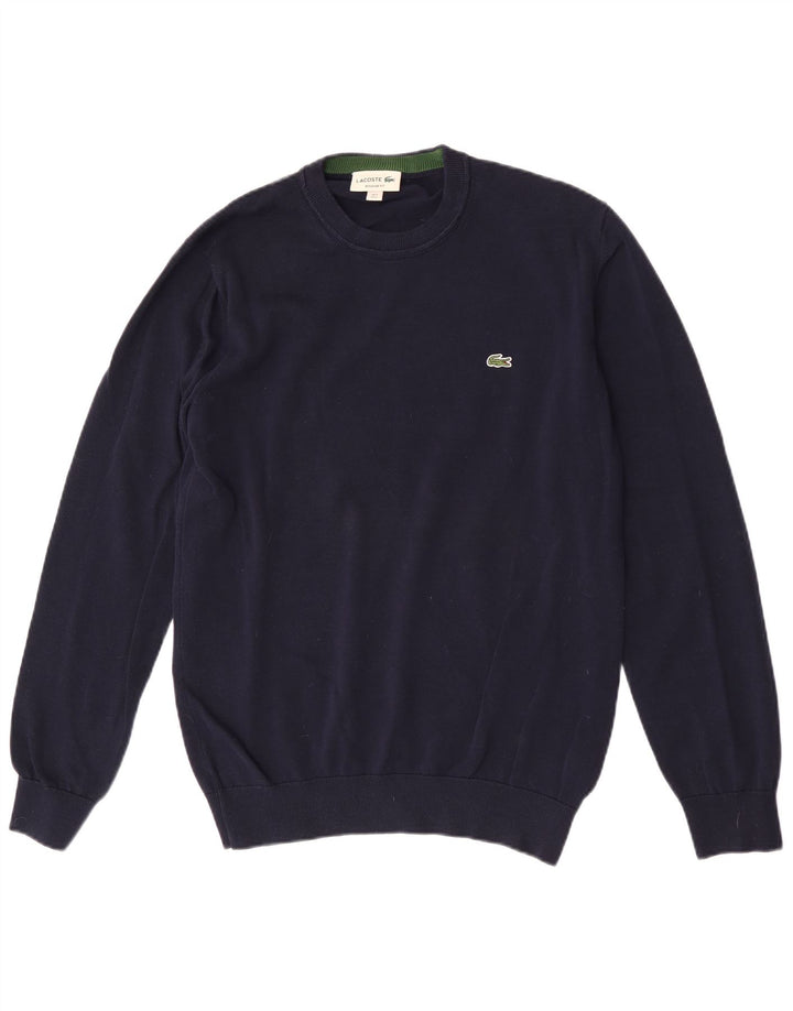 Lacoste Herren-Pullover mit Rundhalsausschnitt, reguläre Passform, Größe 5, Marineblau