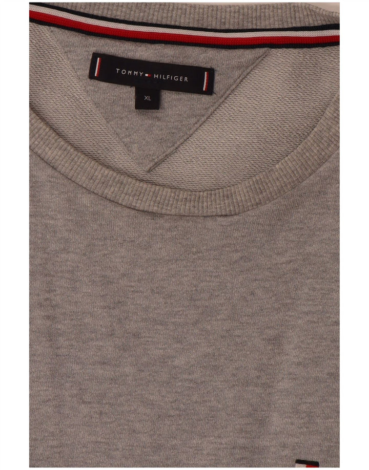 Tommy Hilfiger Herren-Sweatshirt mit Grafik, XL, Grau, Colourblock-Baumwolle