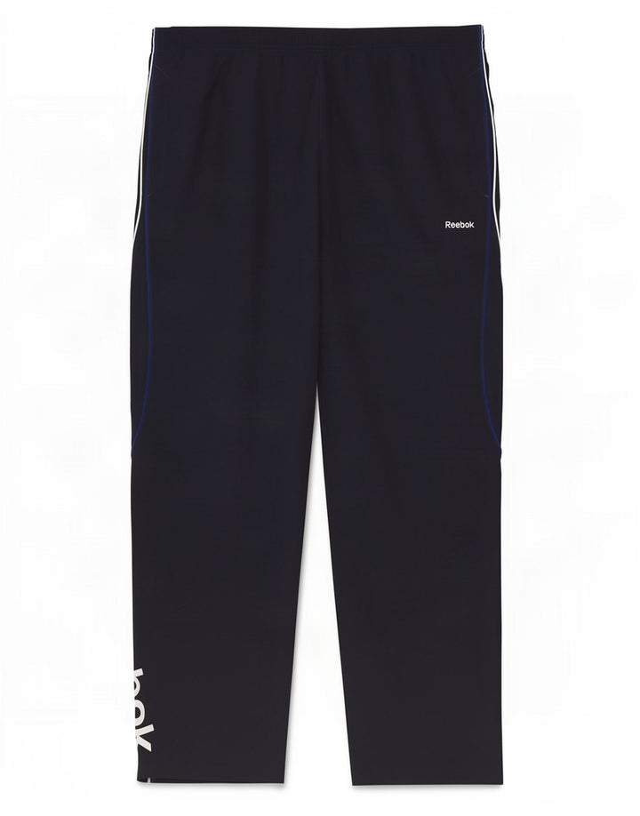 Reebok Herren-Trainingshose mit Grafik, groß, marineblaues Polyester