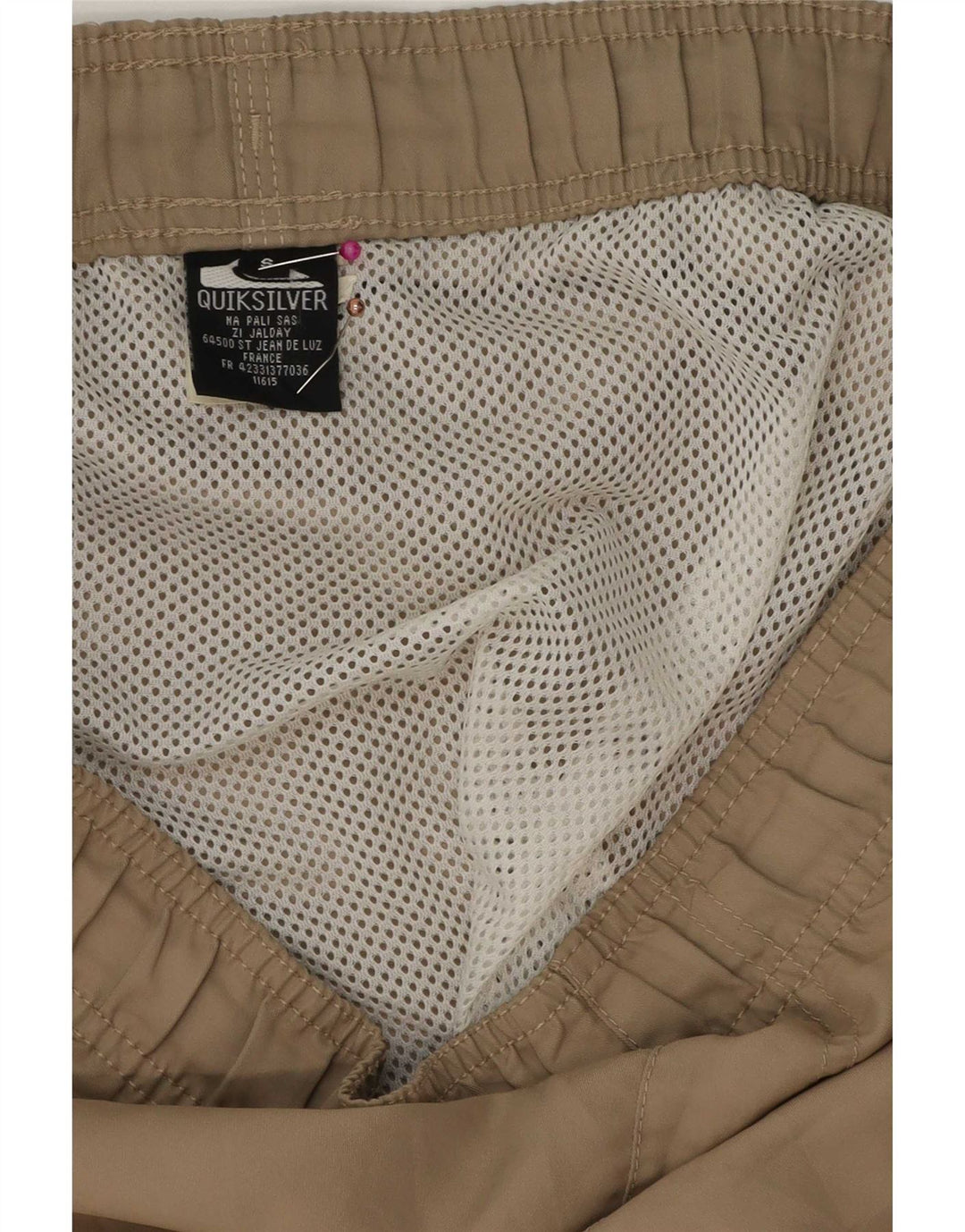 Quiksilver Herren-Badeshorts mit Grafik, Größe S, Beige, Polyester