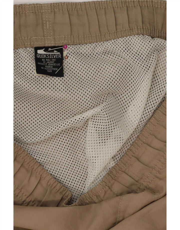 Quiksilver Herren-Badeshorts mit Grafik, Größe S, Beige, Polyester