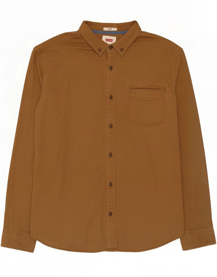 Levi's Herren Stretch-Hemd, Größe L, Beige, Baumwolle
