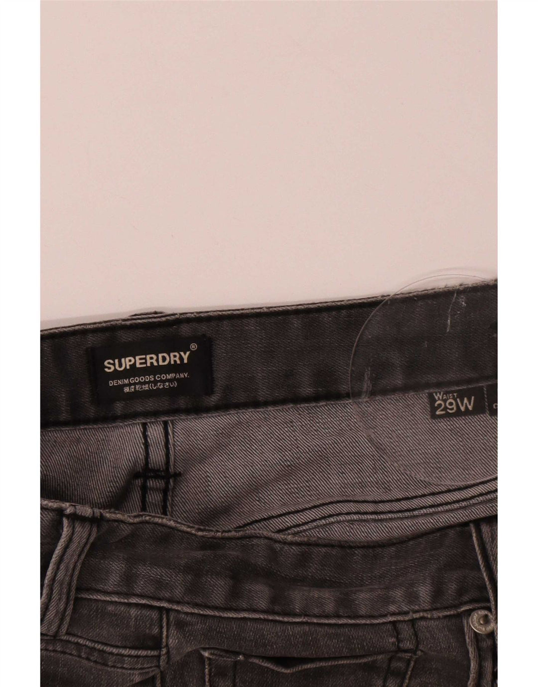 Superdry Slim Denim-Shorts für Herren, Größe S, Größe 29, Grau, Baumwolle