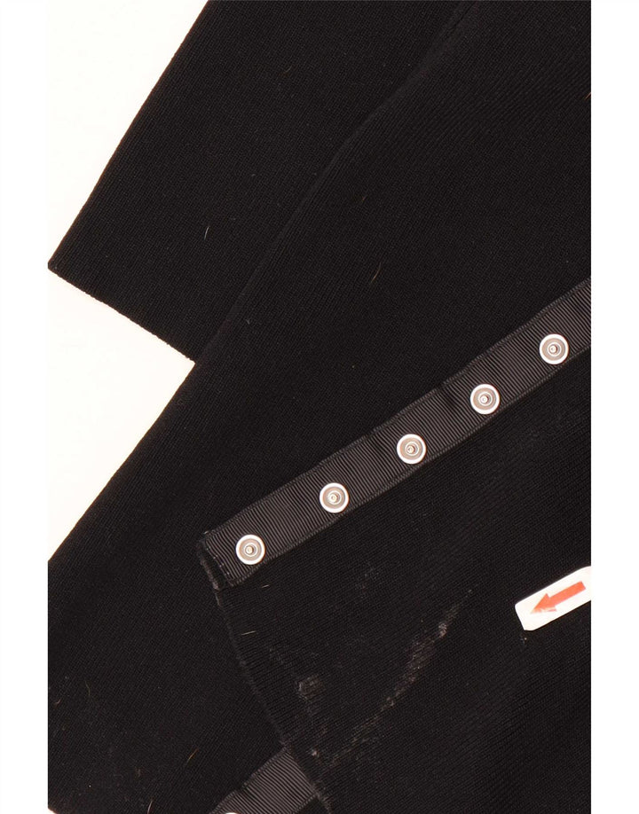 Zara Damen Langarm-Maxikleid UK 12 Medium Schwarz