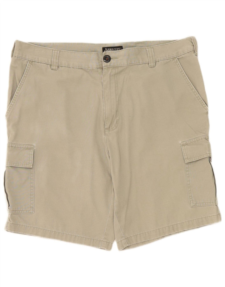 Jeanagers Herren Cargo-Shorts W38 XL Khaki Baumwolle