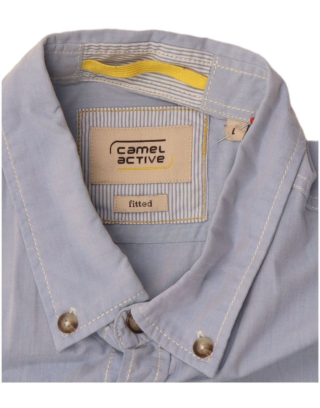 Camel Active Herren-Hemd, tailliert, kurzärmelig, Größe L, Blau