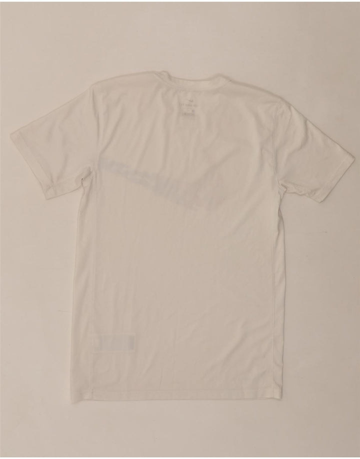 NIKE Womens Dri Fit Graphic T-Shirt Top UK 10 Small White Polyester Vintage Nike and Second-Hand Nike from Messina Hembry 