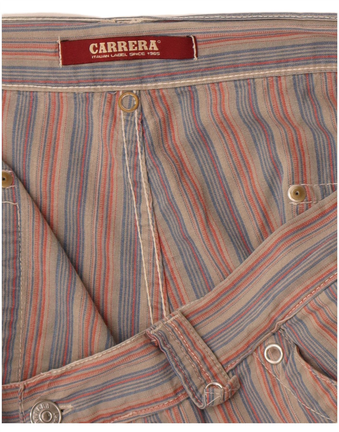 Carrera Herren Chino Shorts W38 XL Rot gestreift