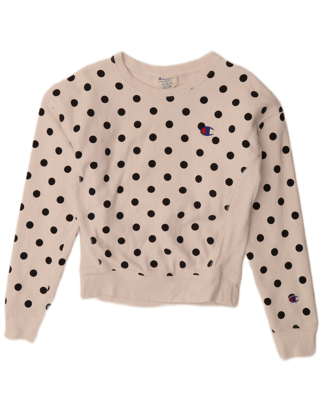 Champion Damen-Sweatshirt in Übergröße, Gr. 6, XS, weiß gepunktet