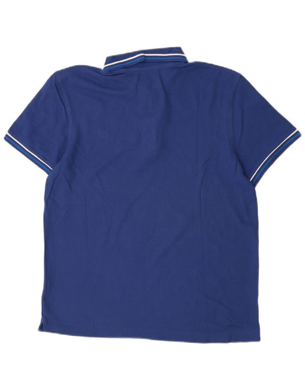 Lotto Herren-Poloshirt aus mittelblauer Baumwolle