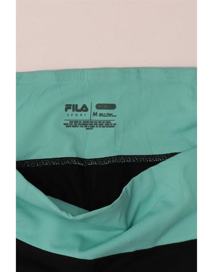 Fila Capri-Leggings für Damen, UK 12, Mittelschwarz, Farbblock