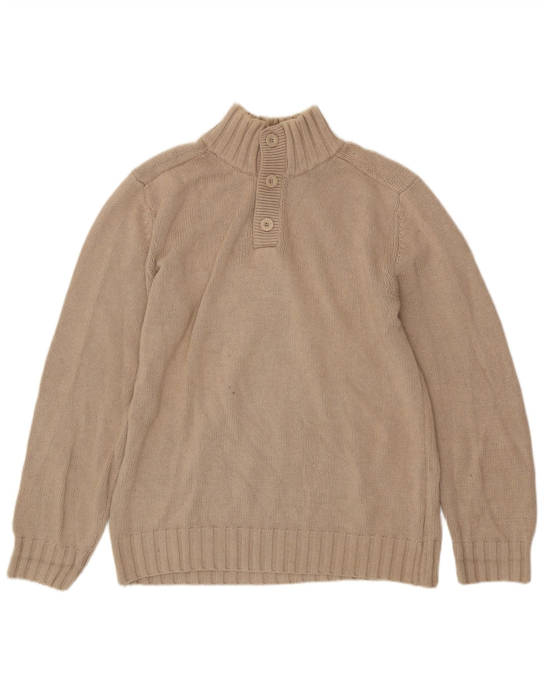 NORTH SAILS Herren-Pullover mit Knopfkragen, 2XL, beige Wolle