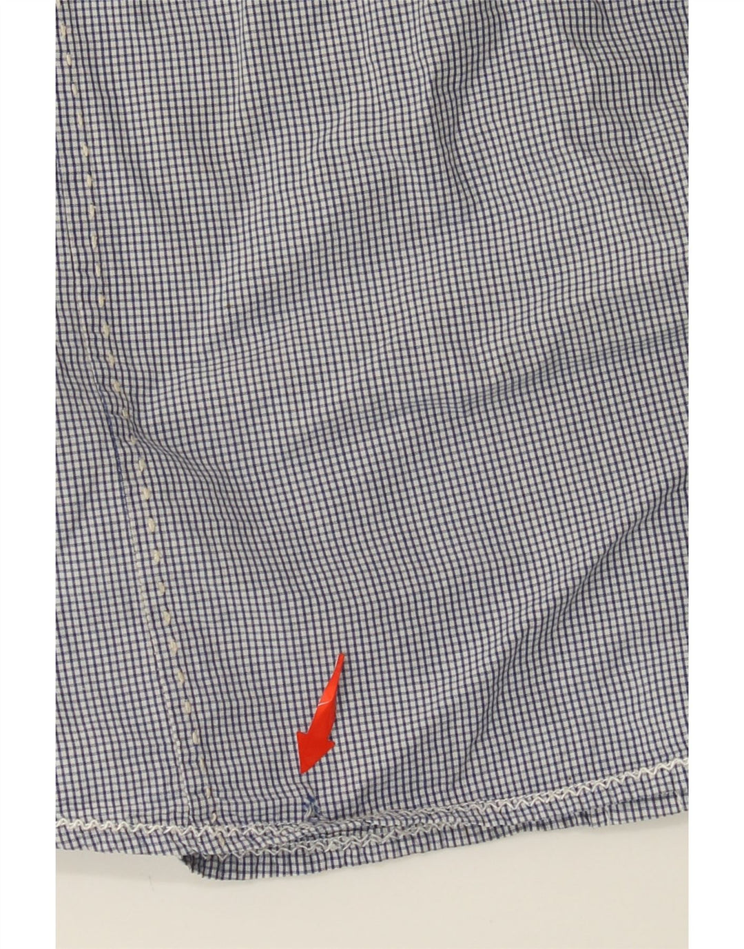 SCOTCH & SODA Herren-Kurzarm-Militärhemd, groß, blaues Gingham-Baumwolle